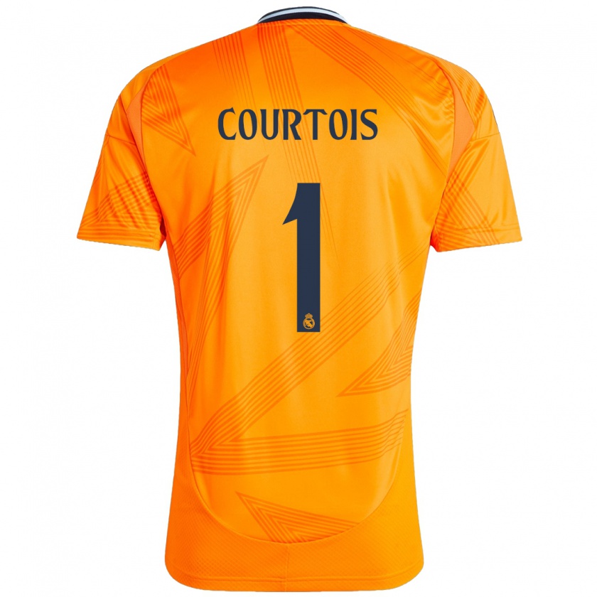 Kandiny Deti Thibaut Courtois #1 Oranžová Dresy Idegenbeli Csapatmez 2024/25 Triĭká