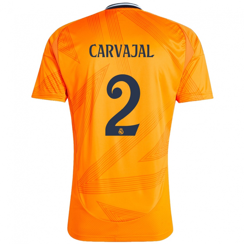 Kandiny Deti Daniel Carvajal #2 Oranžová Dresy Idegenbeli Csapatmez 2024/25 Triĭká