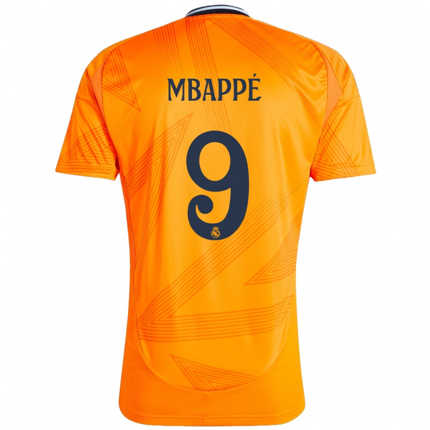 Kandiny Deti Kylian Mbappé #9 Oranžová Dresy Idegenbeli Csapatmez 2024/25 Triĭká