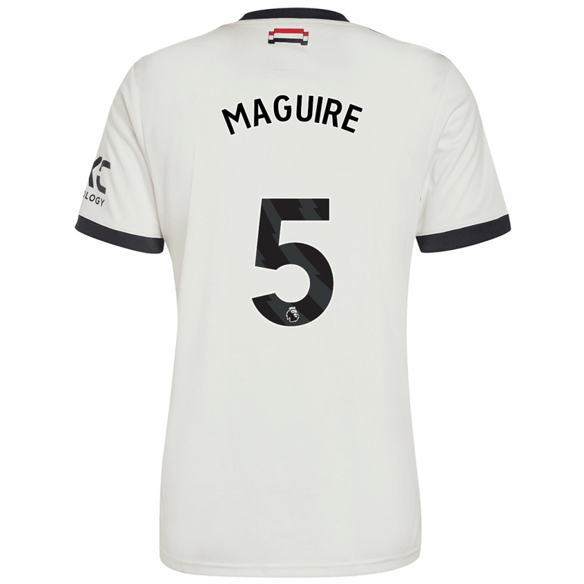 Kandiny Deti Harry Maguire #5 Off White Dresy Tretia Csapatmez 2024/25 Triĭká