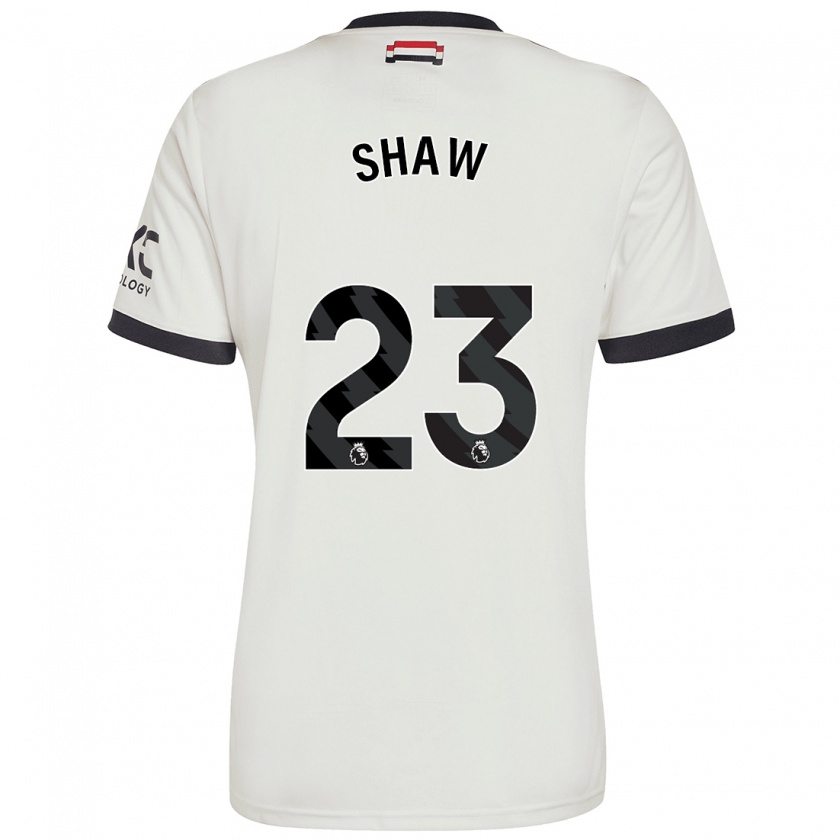 Kandiny Deti Luke Shaw #23 Off White Dresy Tretia Csapatmez 2024/25 Triĭká