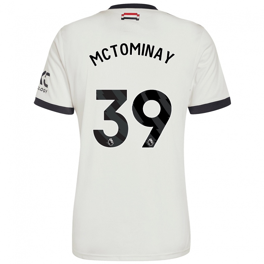 Kandiny Deti Scott Mctominay #39 Off White Dresy Tretia Csapatmez 2024/25 Triĭká