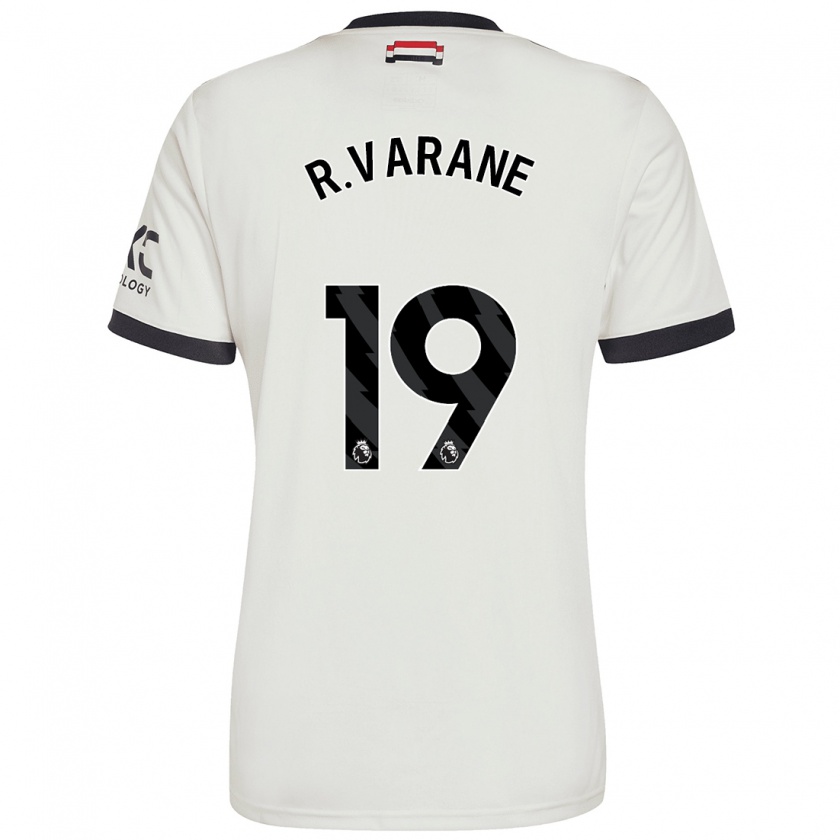 Kandiny Deti Raphaël Varane #19 Off White Dresy Tretia Csapatmez 2024/25 Triĭká