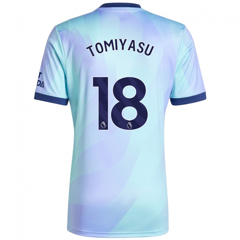 Kandiny Deti Takehiro Tomiyasu #18 Aqua Dresy Tretia Csapatmez 2024/25 Triĭká