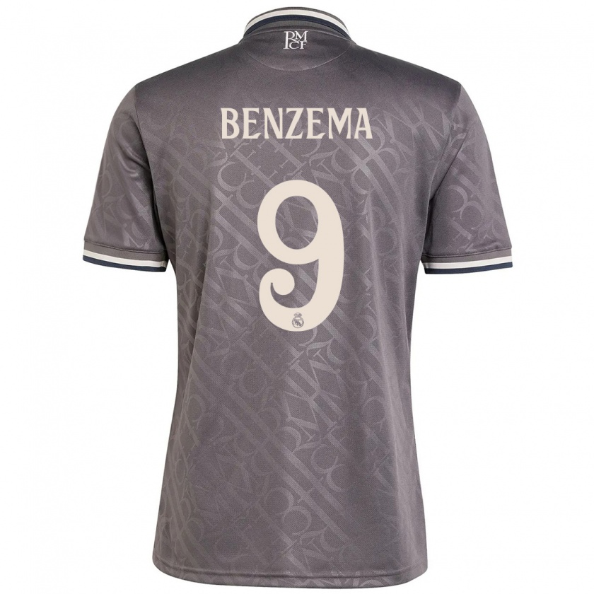 Kandiny Deti Karim Benzema #9 Drevené Uhlie Dresy Tretia Csapatmez 2024/25 Triĭká