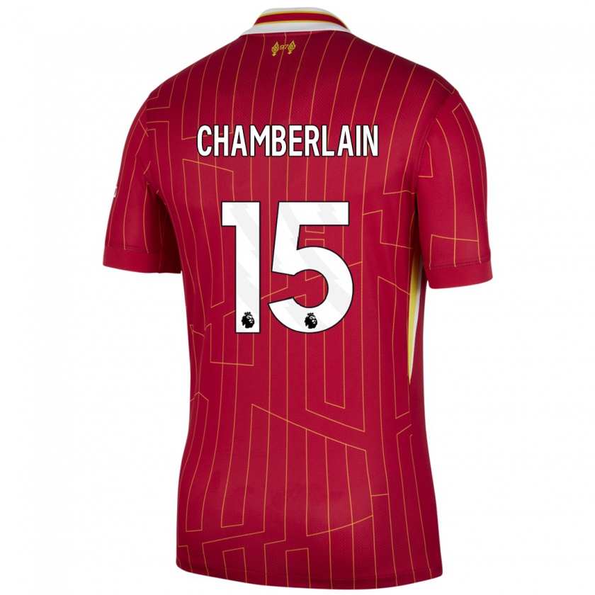 Kandiny Muži Alex Oxlade Chamberlain #15 Červená Žltá Biela Dresy Hazai Csapatmez 2024/25 Triĭká