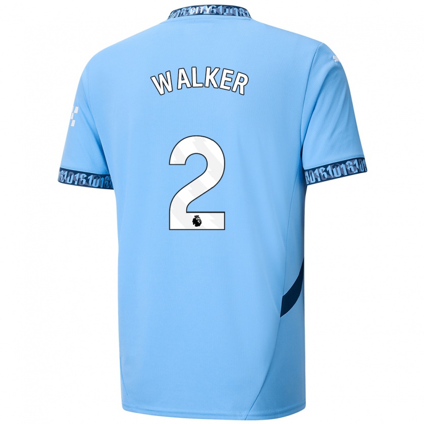 Kandiny Muži Kyle Walker #2 Námornícka Modrá Dresy Hazai Csapatmez 2024/25 Triĭká