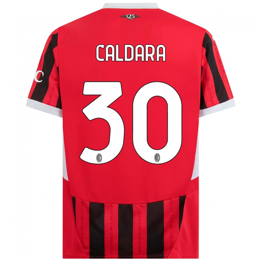 Kandiny Muži Mattia Caldara #30 Červená Čierna Dresy Hazai Csapatmez 2024/25 Triĭká