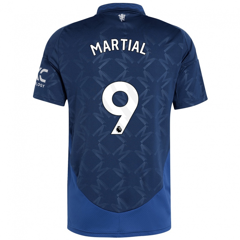 Kandiny Muži Anthony Martial #9 Indigo Dresy Idegenbeli Csapatmez 2024/25 Triĭká