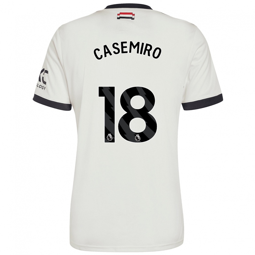 Kandiny Muži Casemiro #18 Off White Dresy Tretia Csapatmez 2024/25 Triĭká