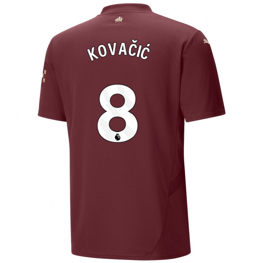 Kandiny Muži Mateo Kovacic #8 Gaštanové Dresy Tretia Csapatmez 2024/25 Triĭká