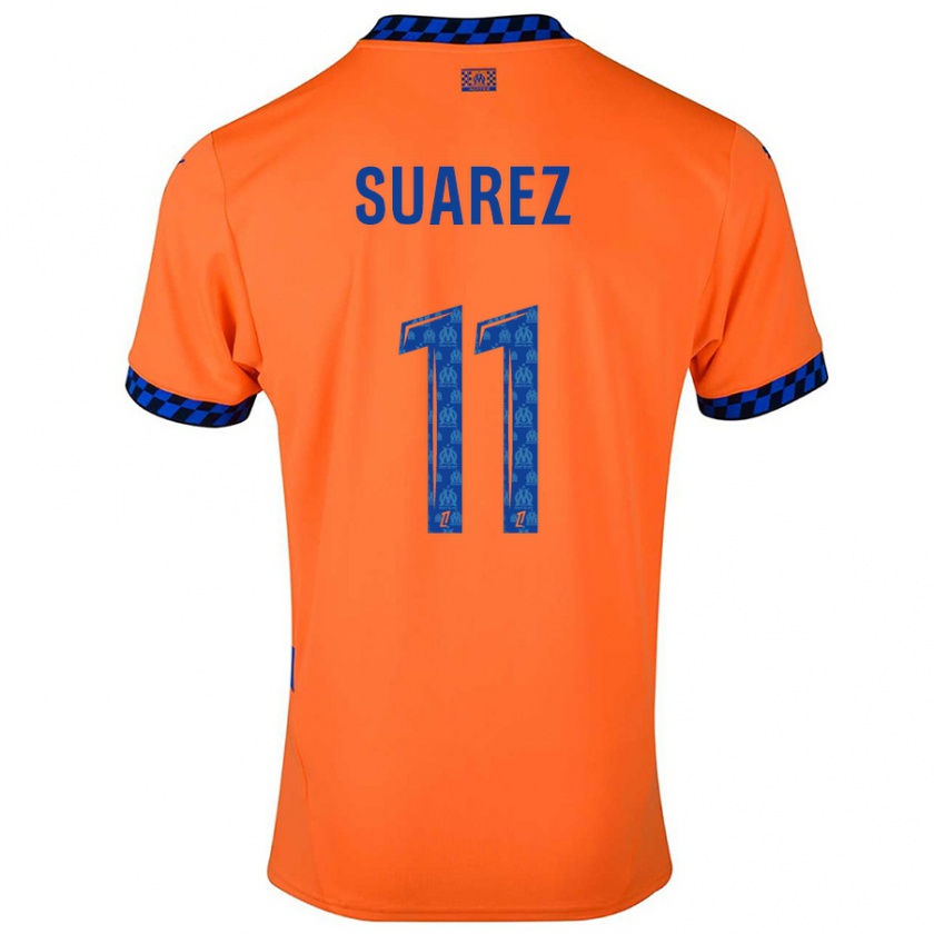 Kandiny Muži Luis Suarez #11 Oranžová Tmavo Modrá Dresy Tretia Csapatmez 2024/25 Triĭká