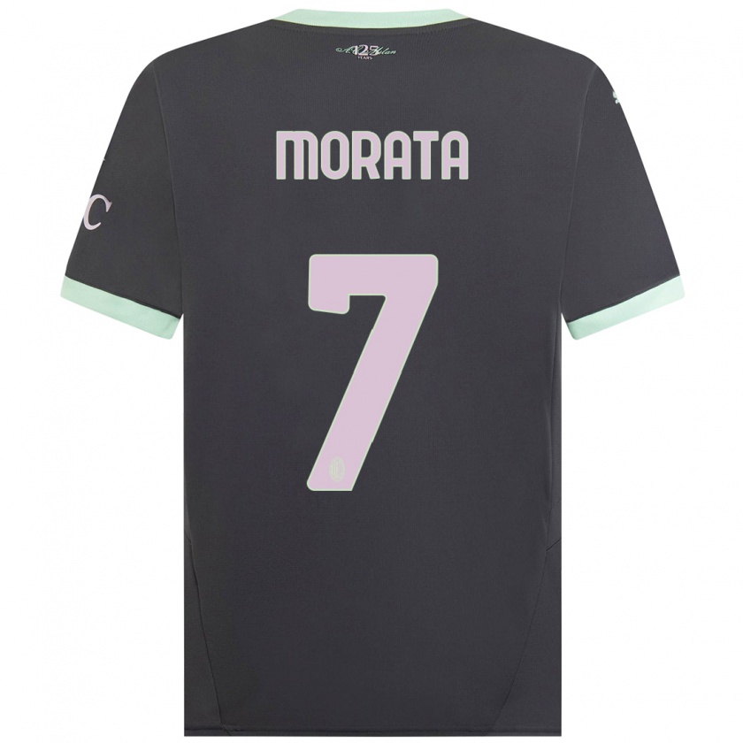 Kandiny Muži Álvaro Morata #7 Šedá Dresy Tretia Csapatmez 2024/25 Triĭká