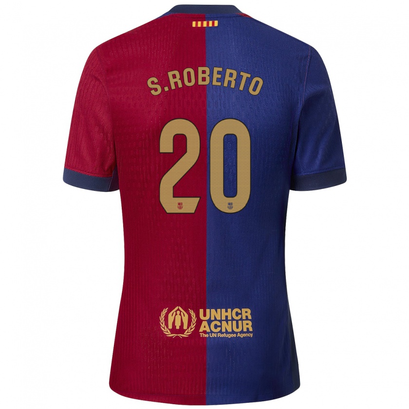 Kandiny Ženy Sergi Roberto #20 Modrá Červená Dresy Hazai Csapatmez 2024/25 Triĭká