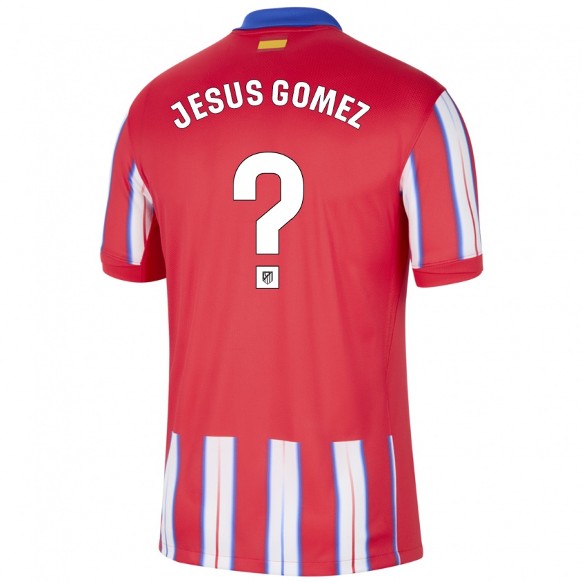 Kandiny Ženy Jesus Gomez #0 Červená Biela Modrá Dresy Hazai Csapatmez 2024/25 Triĭká