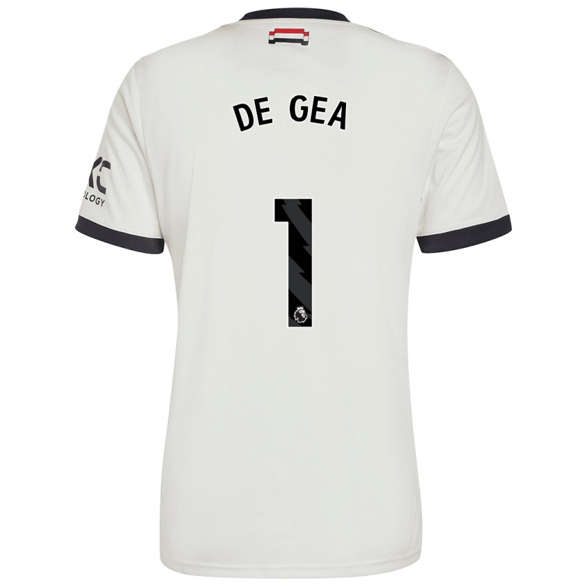 Kandiny Ženy David De Gea #1 Off White Dresy Tretia Csapatmez 2024/25 Triĭká