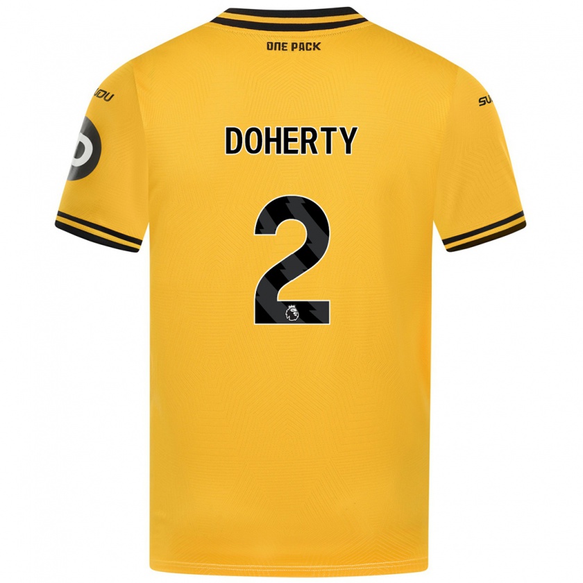 Kandiny Deti Matt Doherty #2 Žltá Dresy Hazai Csapatmez 2024/25 Triĭká