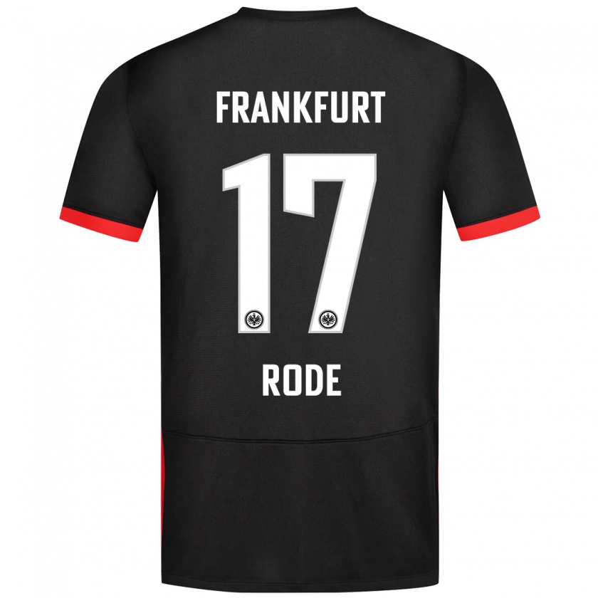 Kandiny Deti Sebastian Rode #17 Čierna Dresy Idegenbeli Csapatmez 2024/25 Triĭká