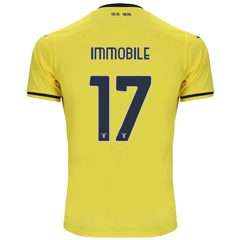 Kandiny Deti Ciro Immobile #17 Žltá Dresy Idegenbeli Csapatmez 2024/25 Triĭká