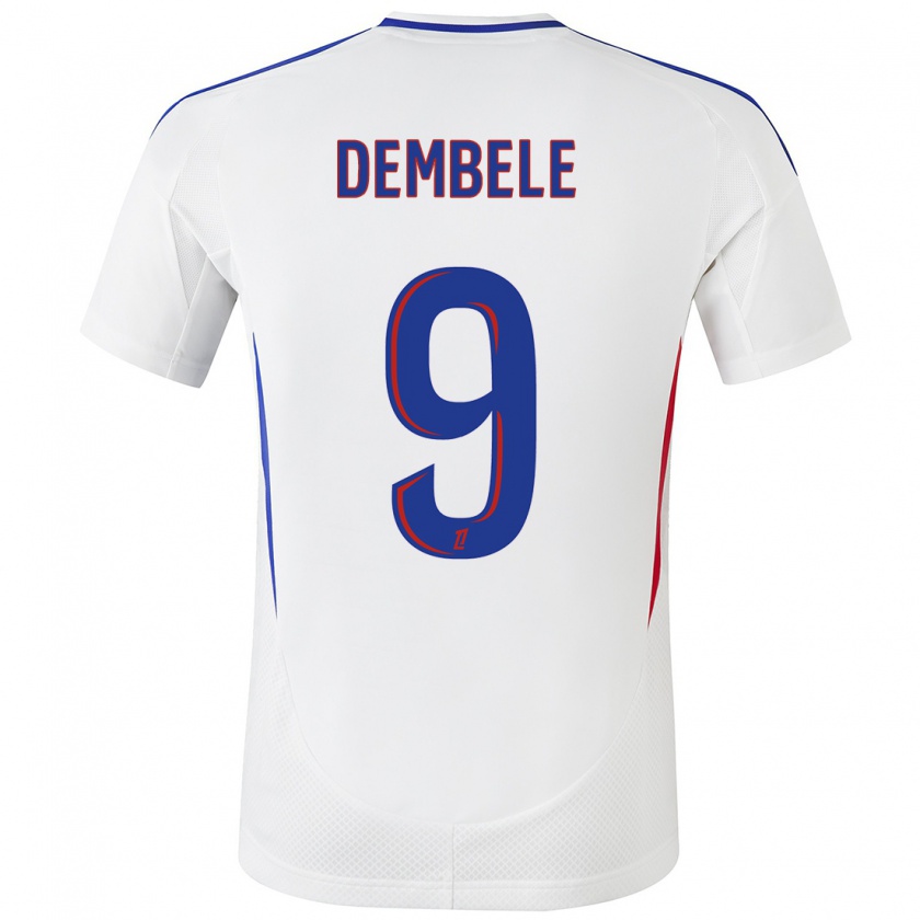 Kandiny Muži Moussa Dembele #9 Biela Modrá Dresy Hazai Csapatmez 2024/25 Triĭká