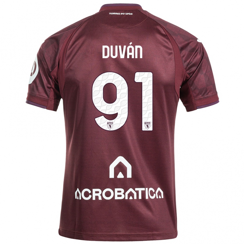 Kandiny Deti Duván Zapata #91 Gaštanovo Biela Dresy Hazai Csapatmez 2024/25 Triĭká