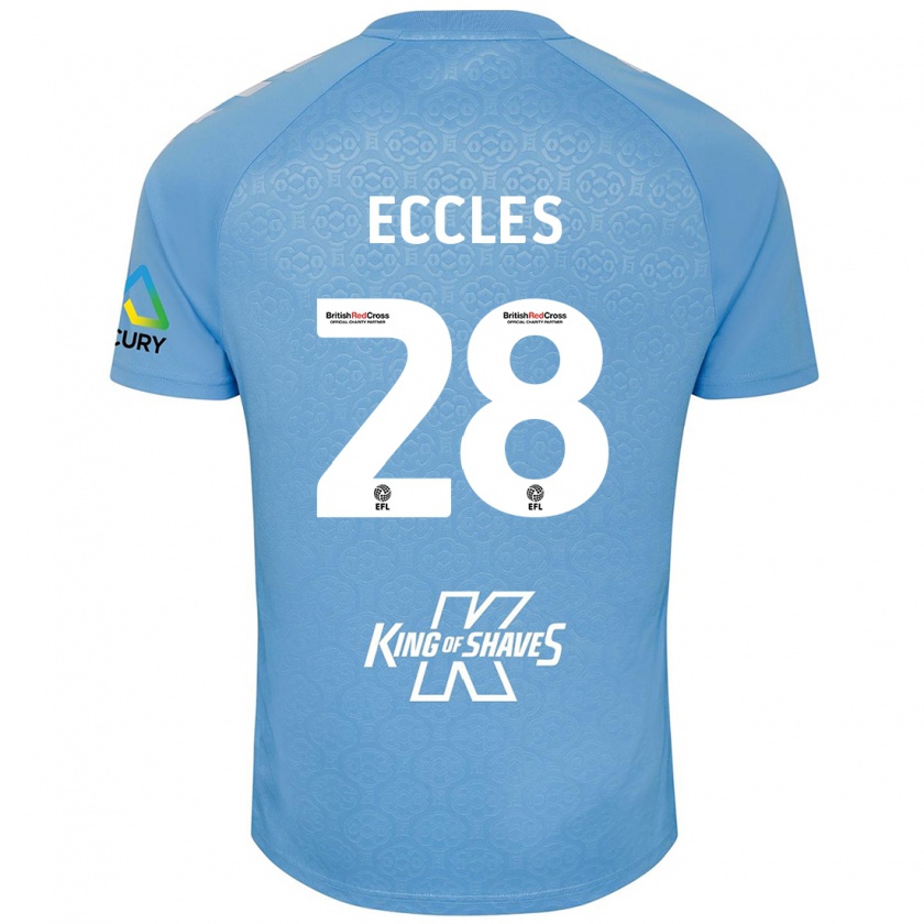 Kandiny Deti Josh Eccles #28 Modrá Biela Dresy Hazai Csapatmez 2024/25 Triĭká