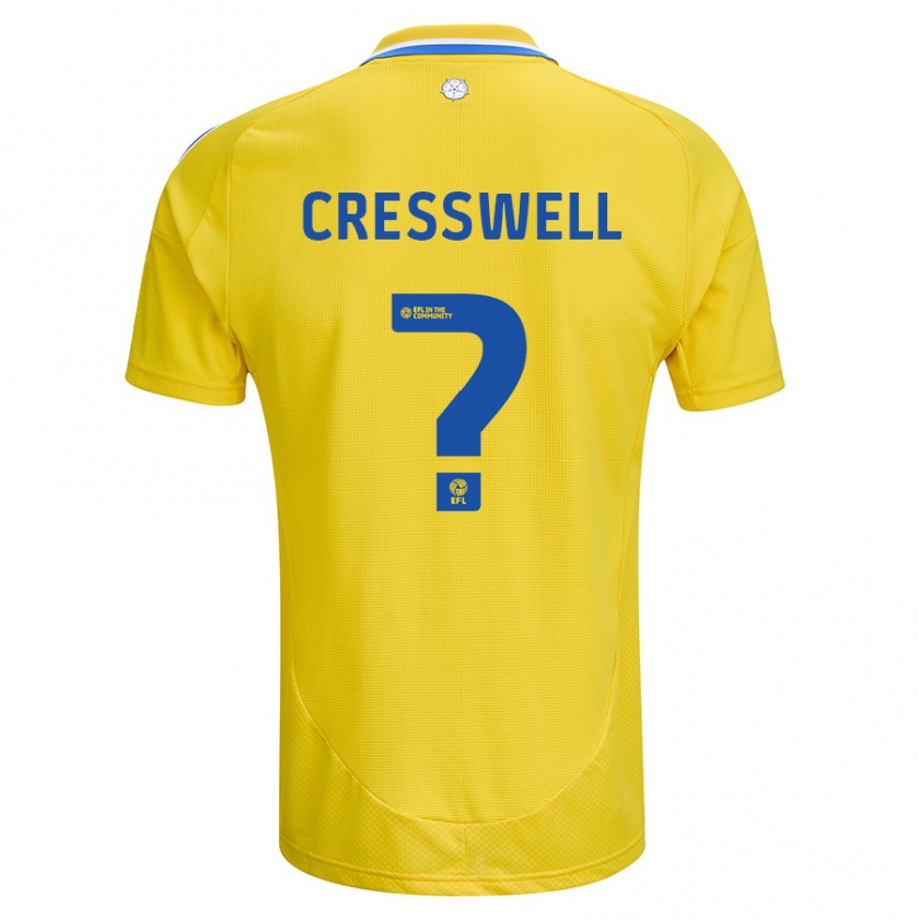 Kandiny Deti Alfie Cresswell #0 Žltá Modrá Dresy Idegenbeli Csapatmez 2024/25 Triĭká