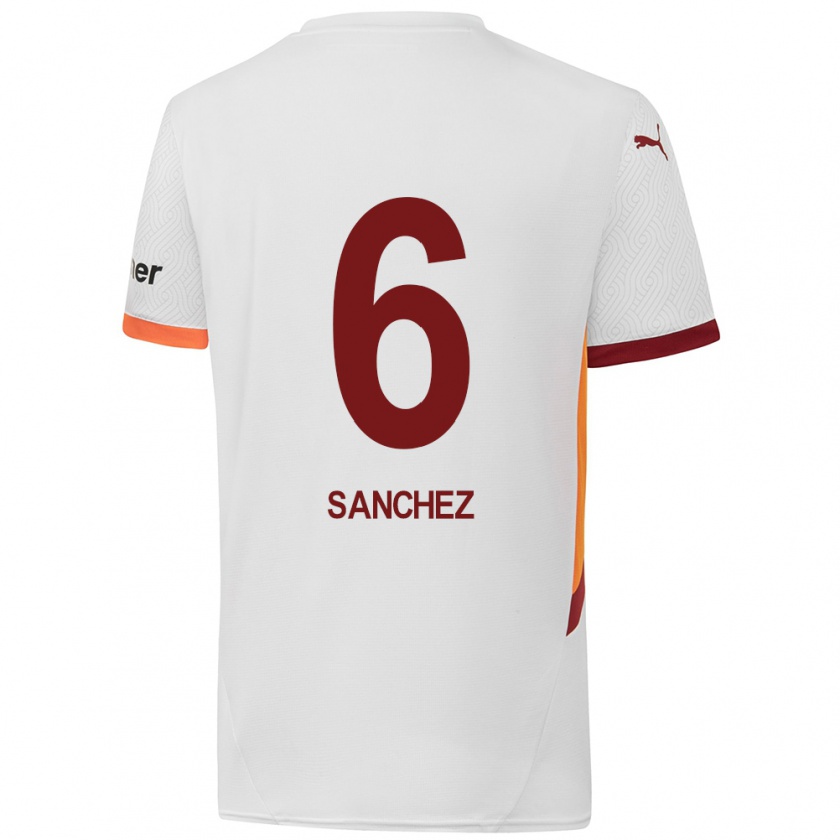 Kandiny Deti Davinson Sánchez #6 Biela Žltá Červená Dresy Idegenbeli Csapatmez 2024/25 Triĭká