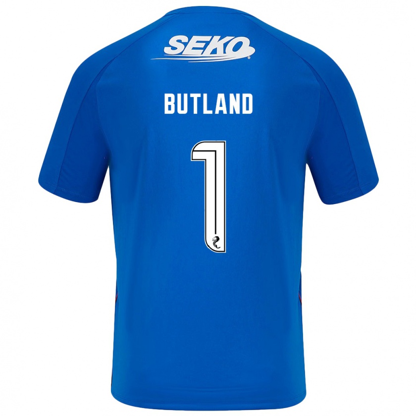 Kandiny Muži Jack Butland #1 Tmavo Modrá Dresy Hazai Csapatmez 2024/25 Triĭká