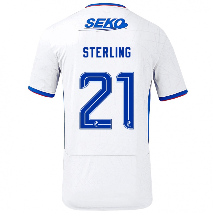 Kandiny Muži Dujon Sterling #21 Biela Modrá Dresy Idegenbeli Csapatmez 2024/25 Triĭká