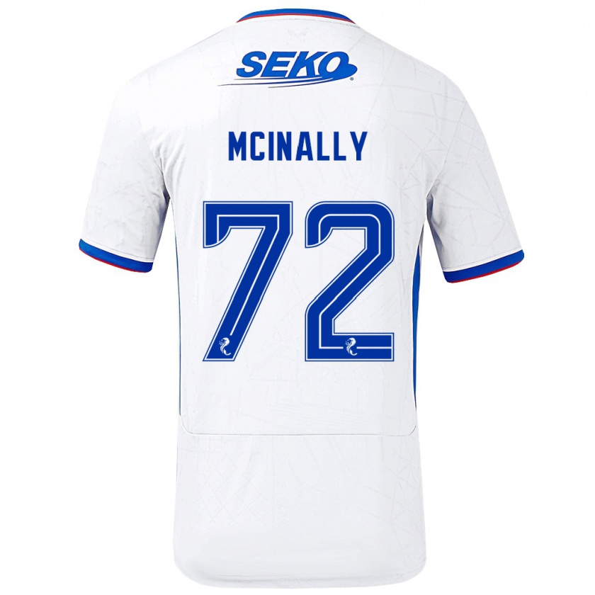 Kandiny Muži Darren Mcinally #72 Biela Modrá Dresy Idegenbeli Csapatmez 2024/25 Triĭká