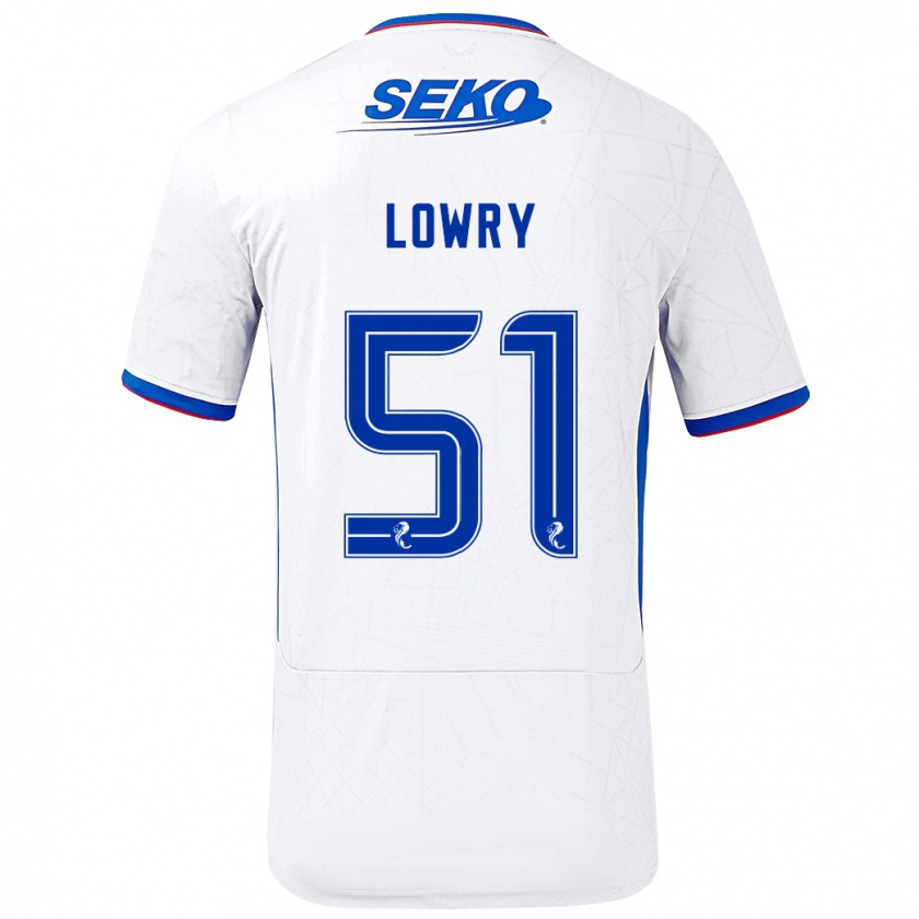 Kandiny Ženy Alex Lowry #51 Biela Modrá Dresy Idegenbeli Csapatmez 2024/25 Triĭká