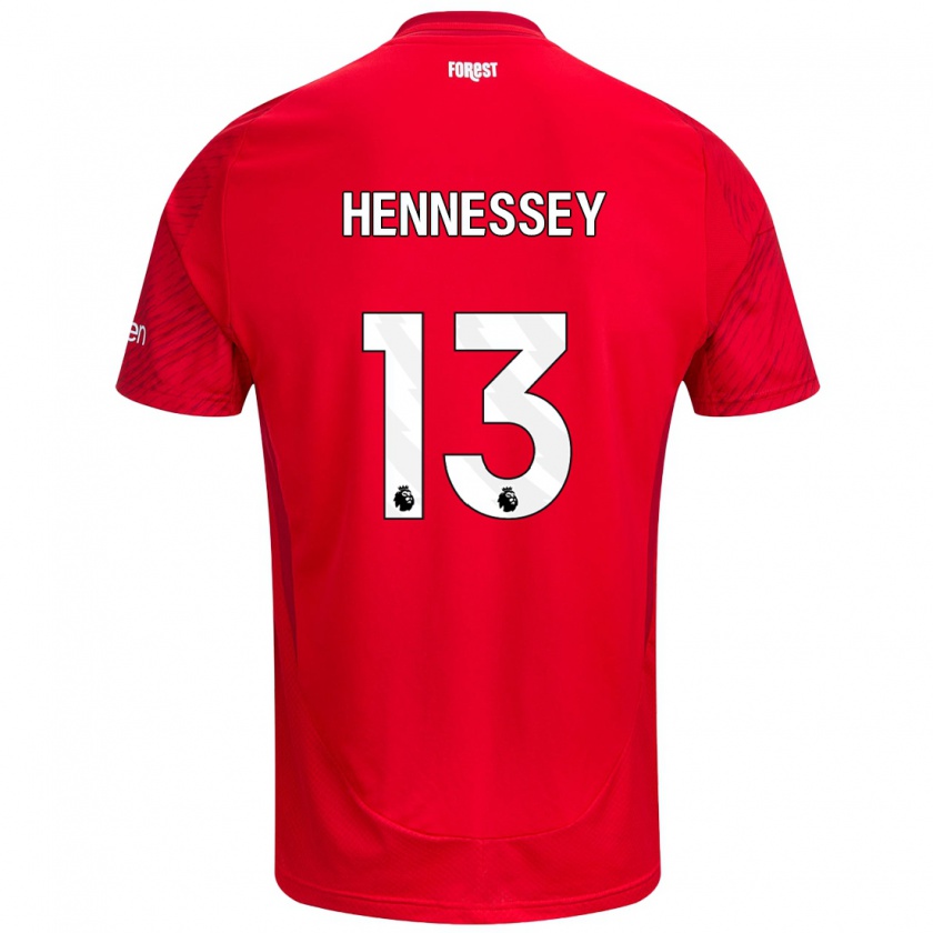 Kandiny Deti Wayne Hennessey #13 Červená Biela Dresy Hazai Csapatmez 2024/25 Triĭká