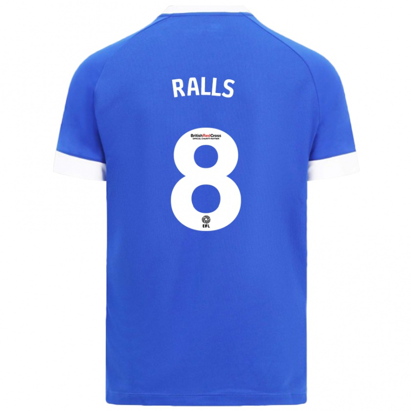 Kandiny Deti Joe Ralls #8 Nebeská Modrá Dresy Hazai Csapatmez 2024/25 Triĭká