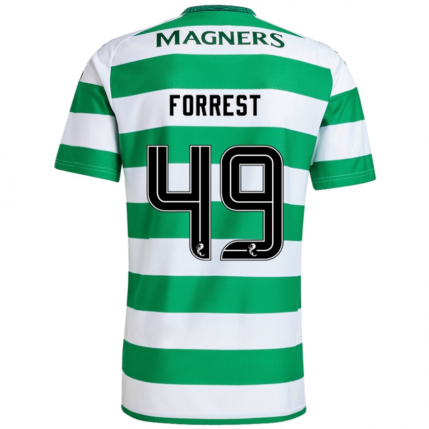 Kandiny Deti James Forrest #49 Zelená Biela Dresy Hazai Csapatmez 2024/25 Triĭká