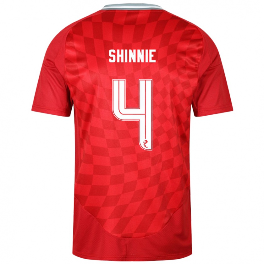 Kandiny Deti Graeme Shinnie #4 Červená Dresy Hazai Csapatmez 2024/25 Triĭká