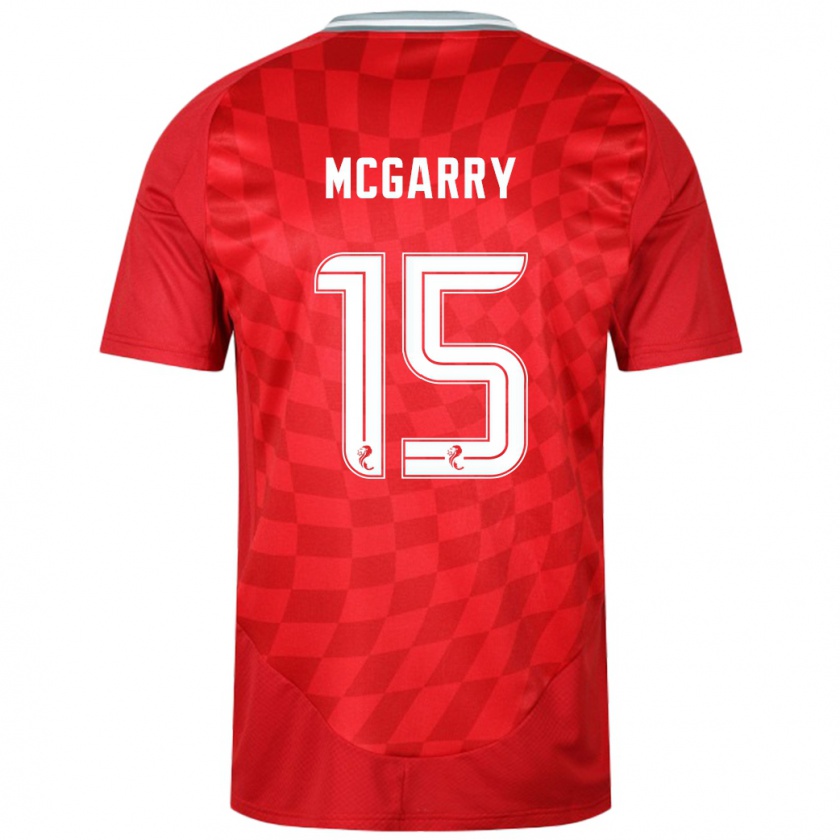 Kandiny Deti James Mcgarry #15 Červená Dresy Hazai Csapatmez 2024/25 Triĭká