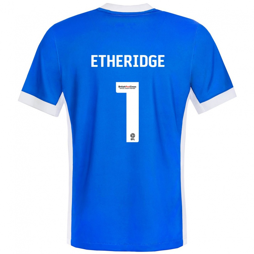 Kandiny Deti Neil Etheridge #1 Modrá Biela Dresy Hazai Csapatmez 2024/25 Triĭká