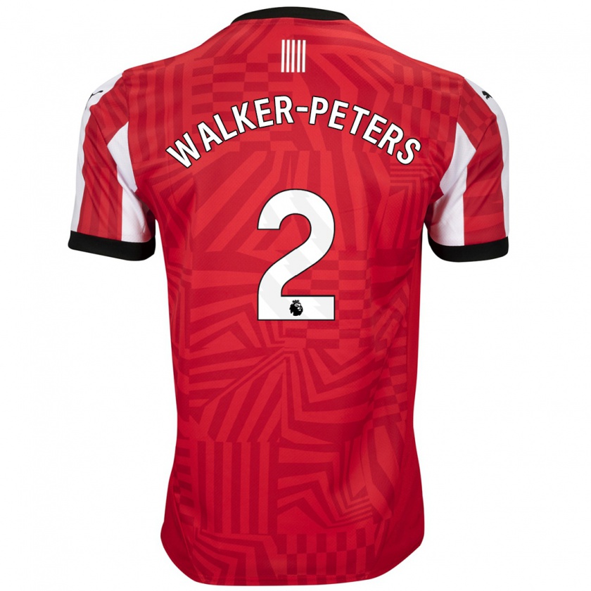 Kandiny Deti Kyle Walker-Peters #2 Červená Biela Dresy Hazai Csapatmez 2024/25 Triĭká