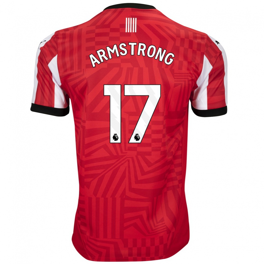 Kandiny Deti Stuart Armstrong #17 Červená Biela Dresy Hazai Csapatmez 2024/25 Triĭká