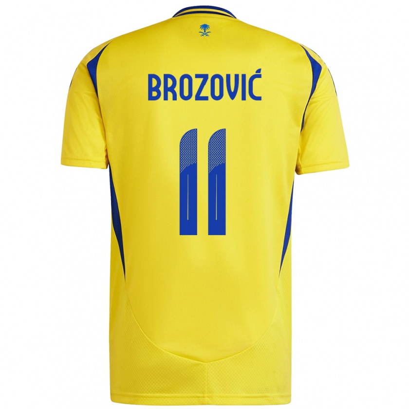 Kandiny Deti Marcelo Brozovic #11 Žltá Modrá Dresy Hazai Csapatmez 2024/25 Triĭká