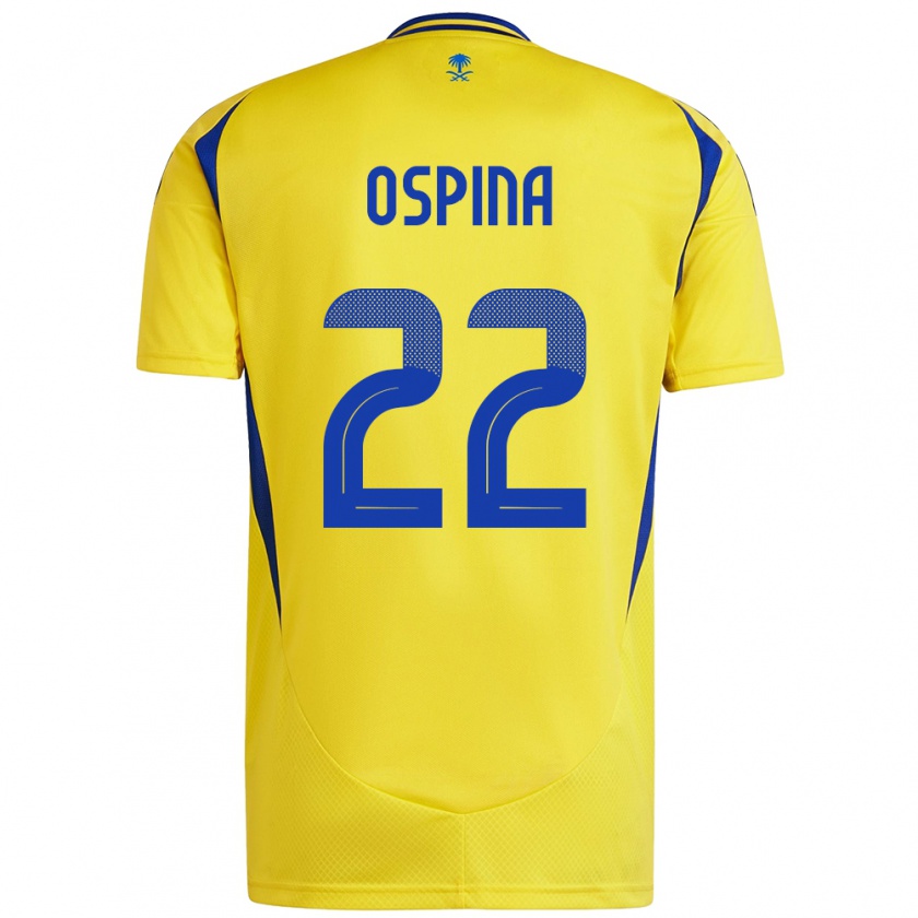 Kandiny Deti David Ospina #22 Žltá Modrá Dresy Hazai Csapatmez 2024/25 Triĭká