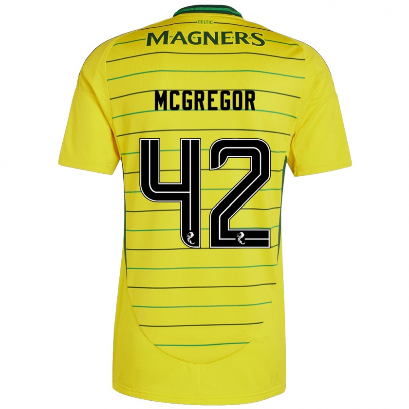 Kandiny Deti Callum Mcgregor #42 Žltá Dresy Idegenbeli Csapatmez 2024/25 Triĭká