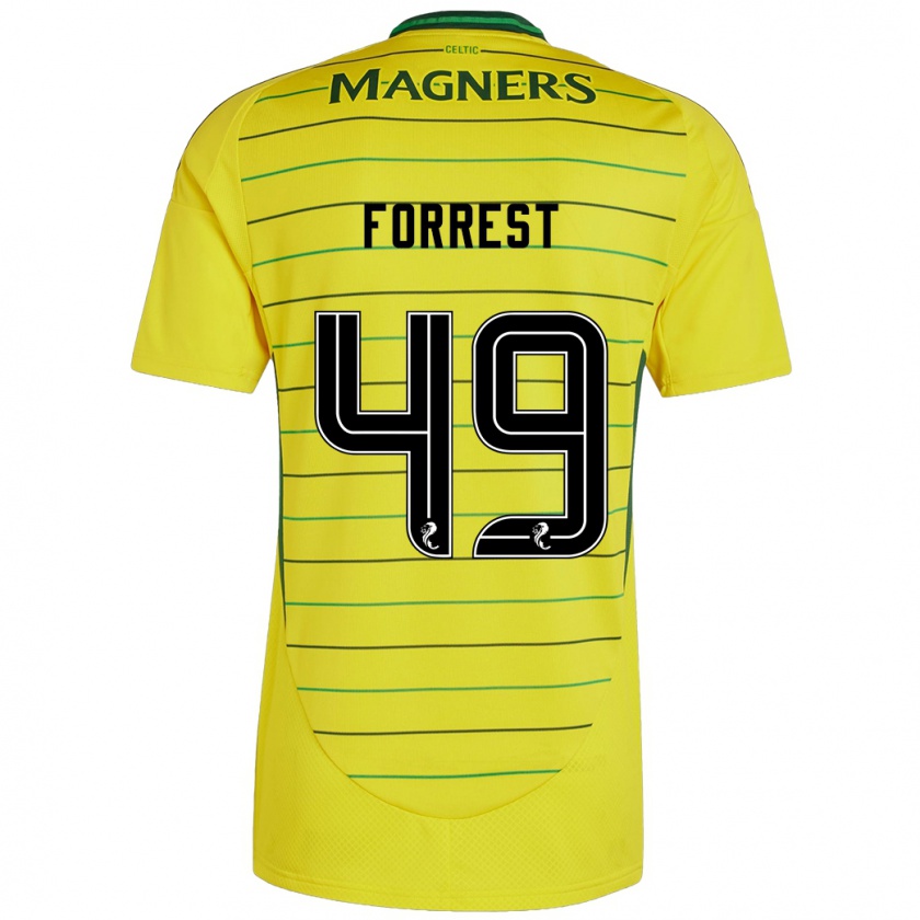 Kandiny Deti James Forrest #49 Žltá Dresy Idegenbeli Csapatmez 2024/25 Triĭká