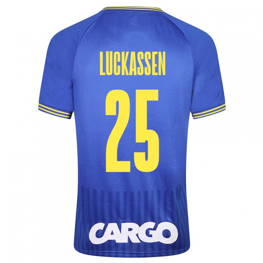 Kandiny Deti Derrick Luckassen #25 Biela Dresy Idegenbeli Csapatmez 2024/25 Triĭká