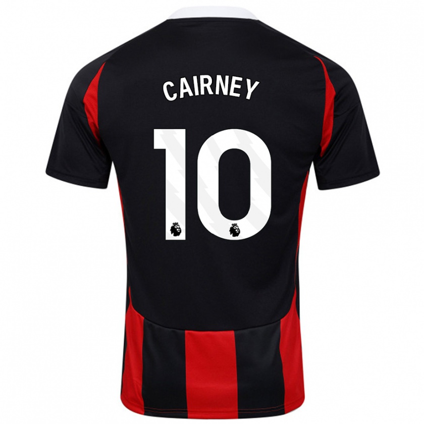 Kandiny Deti Tom Cairney #10 Čierna Červená Dresy Idegenbeli Csapatmez 2024/25 Triĭká