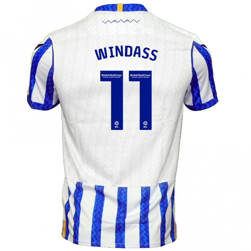 Kandiny Muži Josh Windass #11 Modrá Biela Dresy Hazai Csapatmez 2024/25 Triĭká