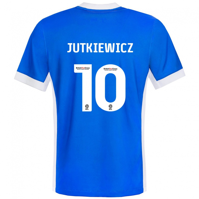 Kandiny Muži Lukas Jutkiewicz #10 Modrá Biela Dresy Hazai Csapatmez 2024/25 Triĭká