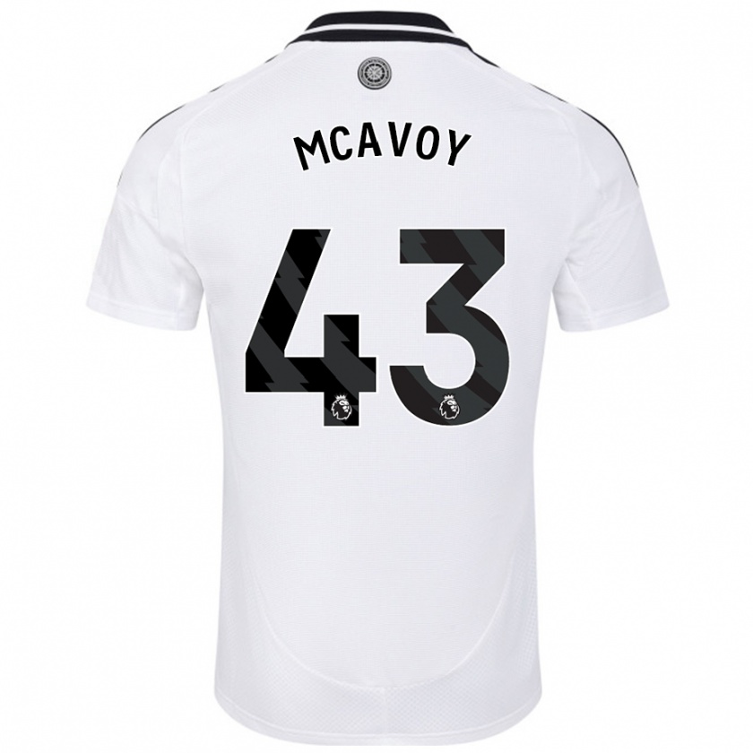 Kandiny Muži Connor Mcavoy #43 Biela Dresy Hazai Csapatmez 2024/25 Triĭká