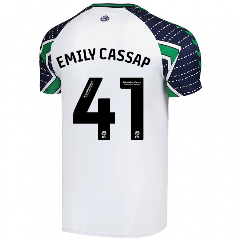 Kandiny Muži Emily Cassap #41 Biela Dresy Idegenbeli Csapatmez 2024/25 Triĭká